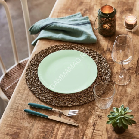 Тарелка стекло Luminarc "Diwali Paradise Green" мелк. d19см Зеленый V5841 *24