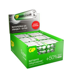 Элемент питания AA (LR06) GP Super Alkaline пленка (блистер 4шт) 15AА21RS-2CRS4 *1/24/48/96