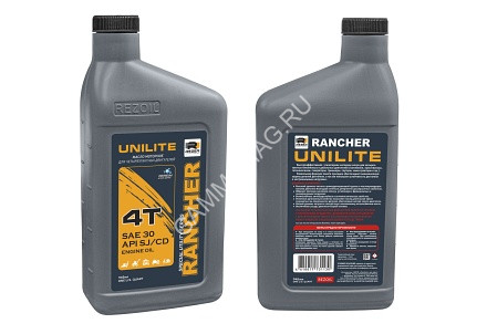 Масло д/4-х тактных двигателей 946мл минеральное RANCHER UNILITE SAE 30 4T API SJ/CF REZOIL *1/12