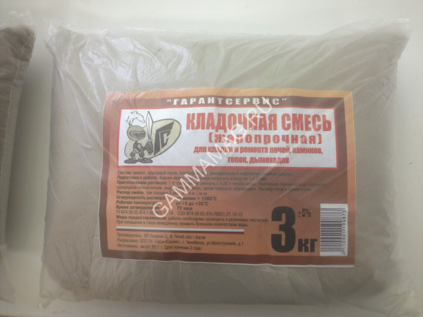 Смесь кладочная жаростойкая 3 кг Челябинск *6