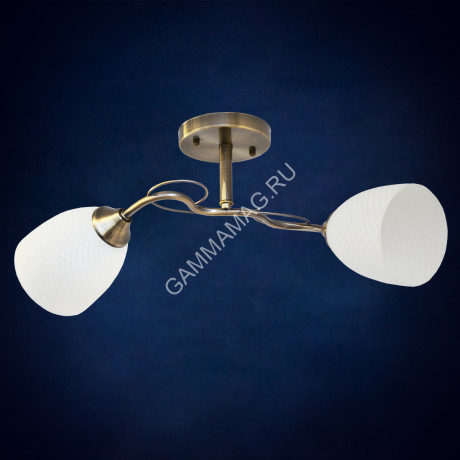 Люстра N3061/2 AB 2*40W E27 (h=230 w=250 l=550) VERNER LIGHTING *1