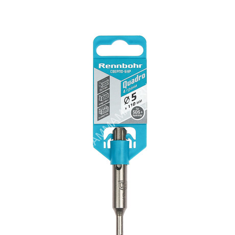 Бур по бетону 5*110мм SDS-plus 4 грани (510511) Quadro Rennbohr *1/25/200