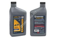 Масло д/4-х тактных двигателей 946мл полусинт RANCHER UNILITE PLUS 10W-40 4T API SJ/CF REZOIL *1/12