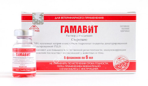 Гамавит 6мл витаминно-аминокислотный иммуномодулятор (1шт) (ЛИЦЕНЗИЯ)