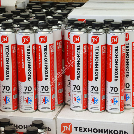 Пена монтажная профес. 1000мл/1025гр всесезонная -10С Технониколь 70 до 70л *12/612