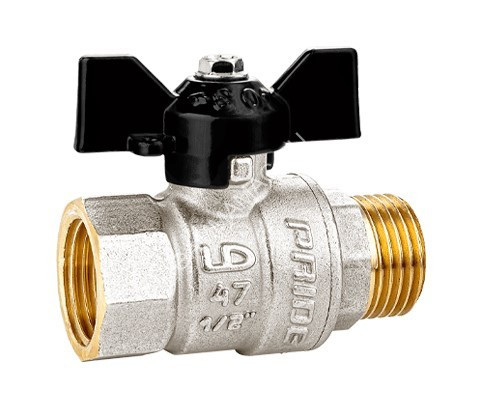 Кран шаровый 1/2" (_15) М/П бабочка LD Pride 47.15. (аналог ИА33) *1/30