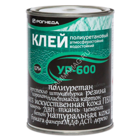 Клей УР-600 универсальный водостойкий 0,75л (Рогнеда) *1/6/576