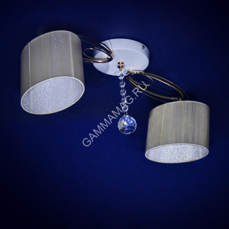 Люстра N2003/2 FG+WT Е27 2*40Вт ( h=240; d=530) VERNER LIGHTING *1