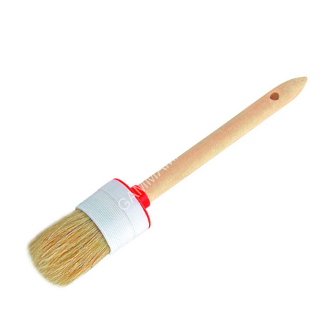 Кисть круглая № 2 20мм натуральная щетина деревянная ручка арт.0100102 T4P *12/840