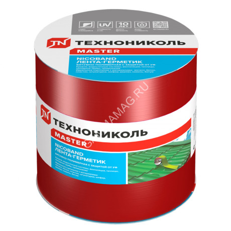 Лента-герметик 0,15м х 10м красная самоклеящаяся NICOBANDТехноНиколь *1/2