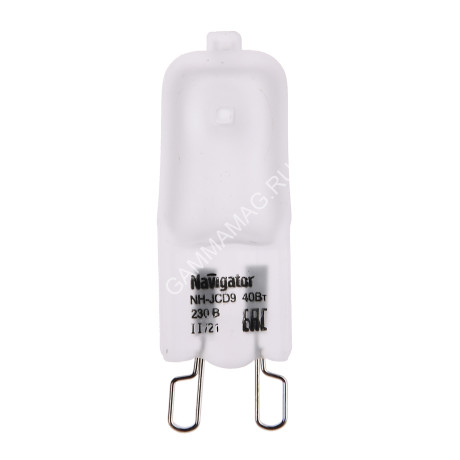 Лампа накаливания галогенная капсульная 40W-230V G9 JCD FR Navigator 94232 *1/20/100