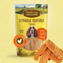 Деревенские лакомства 0,09кг куриные ломтики для собак (79711144)