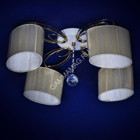 Люстра N2003/4 FG+WT Е27 4*40Вт ( h=210; d=580) VERNER LIGHTING *1