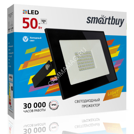 Прожектор светодиодный 50Вт 6,5К IP65 Smarbuy-50W-6500K-IP65 LIGHT *1/48