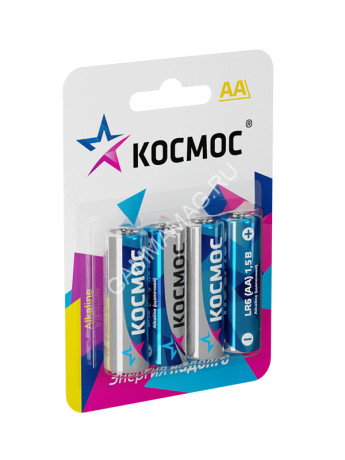 Элемент питания AA (LR06) Космос Alkaline(блистер 4шт) *1/12/144