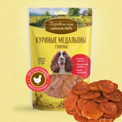 Деревенские лакомства 0,09кг куриные медальоны для собак (79711151)