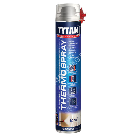 Утеплитель напыляемый TYTAN Professional THERMOSPRAY 870 мл/1020 гр 16388/15157 *1/12