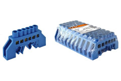 Шина "N" нулевая в изоляторе на DIN-рейку 8х12мм 6групп TDM SQ0801-0076 *10