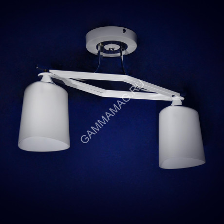 Люстра N2006/2 WT+CH Е27 2*40Вт (h=350; d=500) S=8м2 VERNER LIGHTING *1