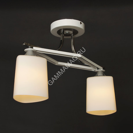 Люстра N2006/2 WT+CH Е27 2*40Вт (h=350; d=500) S=8м2 VERNER LIGHTING *1
