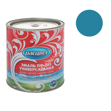 Эмаль ПФ-115 синяя 1,9 кг Расцвет *1/6/210