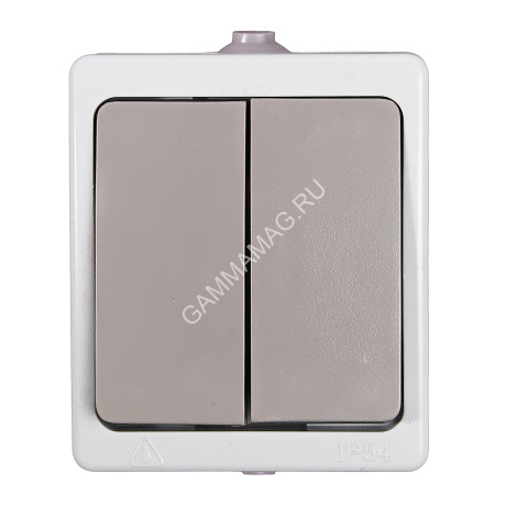 Выключатель "Вуокса" ОП 2кл. белый 10А IP54 TDM SQ1803-0002 *10/100