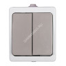 Выключатель "Вуокса" ОП 2кл. белый 10А IP54 TDM SQ1803-0002 *10/100