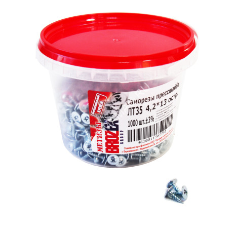 Саморезы прессшайба BROZEX ВЕДРО 4,2*13 остр. (1000шт) *6