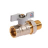 Кран шаровый 1/2" (_15) М/П бабочка с американкой СТМ (СТАНДАРТ) CWAFM012 (аналог ЗФ782) *1/20/120