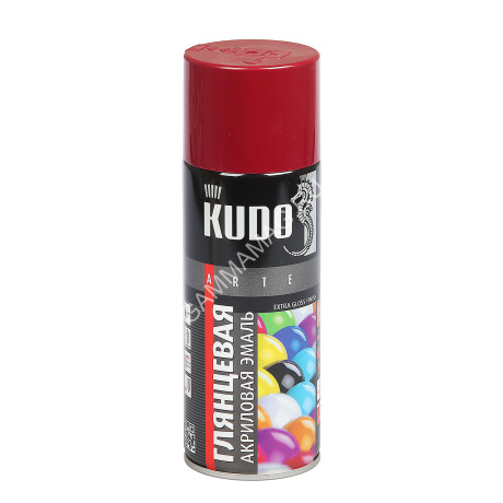 Эмаль-аэрозоль винно-красный 520/270 мл RAL 3005 KUDO *1/12