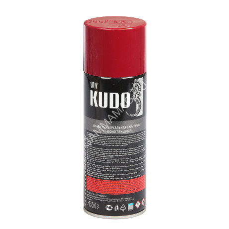 Эмаль-аэрозоль винно-красный 520/270 мл RAL 3005 KUDO *1/12