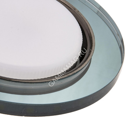 Светильник встраиваемый GX53 H4LD5310 Ecola Glass Стекл Круг с подсв.черн.хром SP53RNECH *10/30