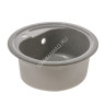Мойка из искусственного камня круглая серая глянцевая AG1C3 450*190мм AGATA *1