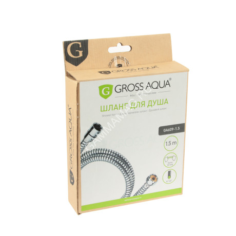 Шланг для душа 1,5м GROSS AQUA ПВХ 609-1.5 *1/10