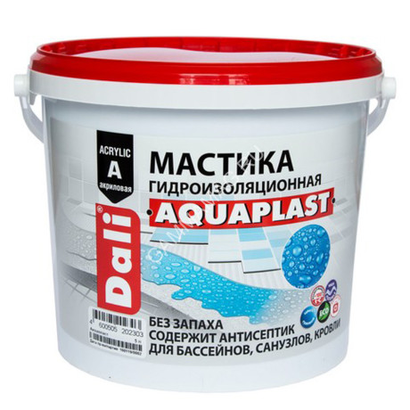 Мастика акриловая гидроизоляционная голубая 5 л Аквапласт ДАЛИ *1/60