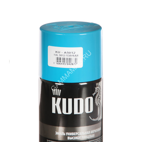 Эмаль-аэрозоль голубой 520/270 мл RAL 5012 KUDO *1/12