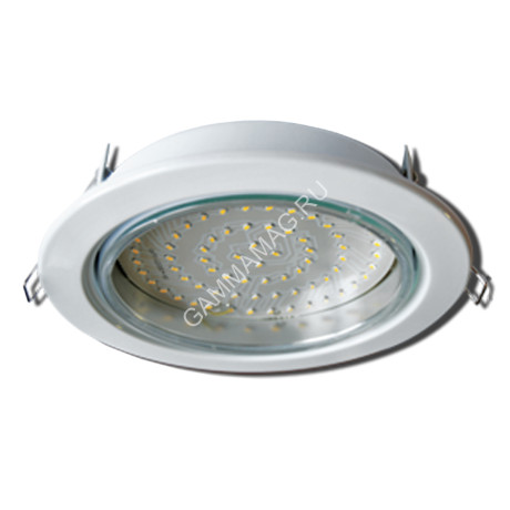 Светильник встраиваемый GX70 H5 Ecola без рефлектора белый 53*151 FW70H5ECB *10/40