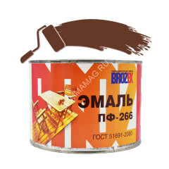 Эмаль ПФ-266 для пола коричневая 1,9 кг BROZEX *1/6/252