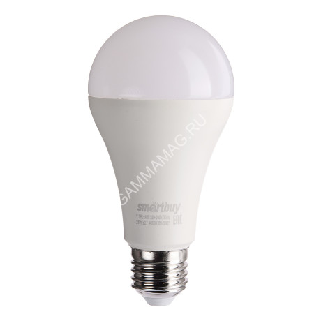 Лампа светодиодная 25W Е27 груша 4К нейтральный A65 Smartbuy *10/100