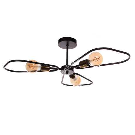 Люстра N5103/3 BK Е27 3*40Вт ( h=230; d=770) VERNER LIGHTING *1