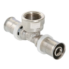 Тройник переходной 16х1/2"(_15)х16 пресс/мама VALTEC 232 *1/10