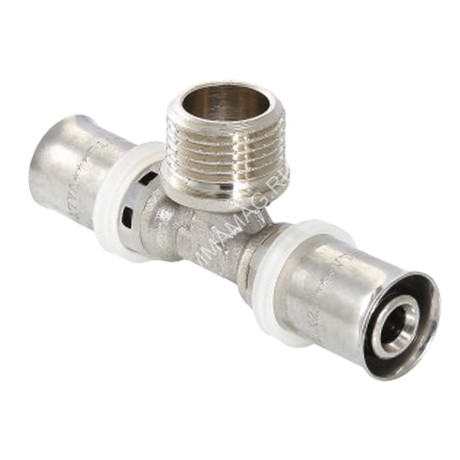Тройник переходной 16х1/2"(_15)х16 пресс/папа VALTEC 233 *10