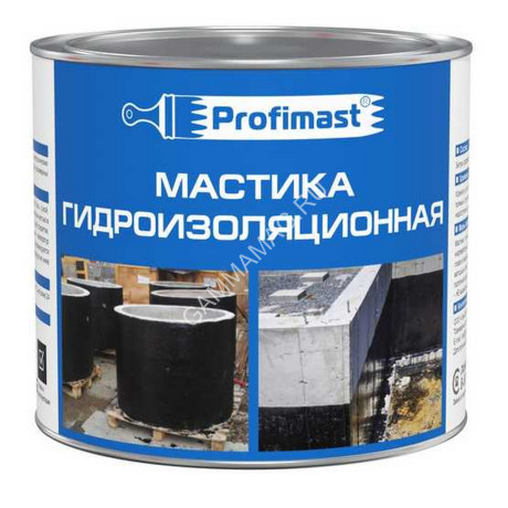 Мастика битумная гидроизоляционная 2 л/1,8кг PROFIMAST *1/6/240