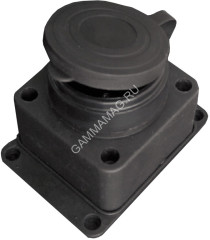 Розетка КАУЧУК с заглушкой 2P+PE 16А 250В TDM SQ0612-0003 *1/12/120