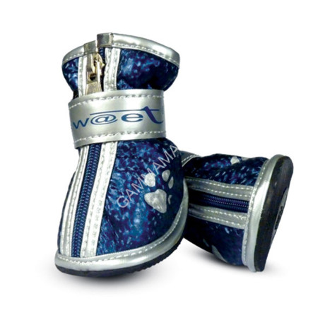 Ботинки (Triol) синие с 'лапками' для собак, 45*35*45мм (уп.4шт.) YXS089-1