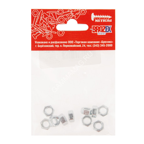 Гайка М6 DIN 934 BROZEX (10шт) *10/100