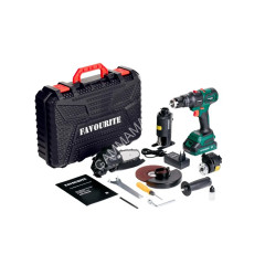 Дрель-шуруповерт 21Вт 2Ач 1АКБ LI-ION Б/Щ МУЛЬТИТУЛ 4в1 OBS 2102KIT FAVOURITE *1/5