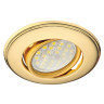 Светильник встраиваемый MR16 DH03 GU5.3 Ecola поворот.выпукл. Золото 25x88 FG1601EFS *10/100