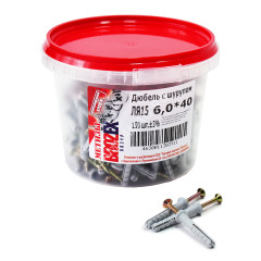 Дюбель с шурупом BROZEX 6,0*40 ВЕДРО (150шт) *6