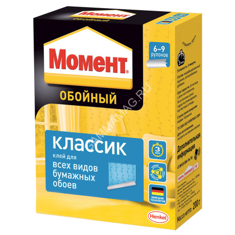 Клей для обоев бумажных 200г "Момент-КЛАССИК" 761780 *1/24